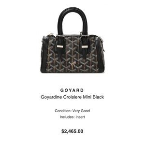 Goyard Goyardine Croisiere Mini Black